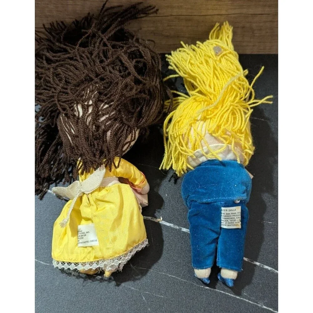 Joan Walsh Anglund‎ Pocket Dolls Boy Girl  Yellow Blue birthday party 7
